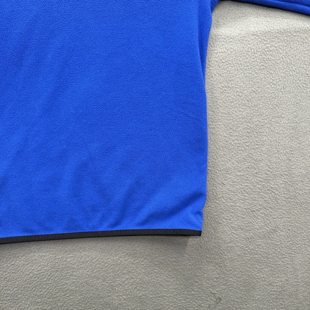 The North Face Pullover Mens Small Blue Black Long Sleeve Snap Fleece Hiking Top